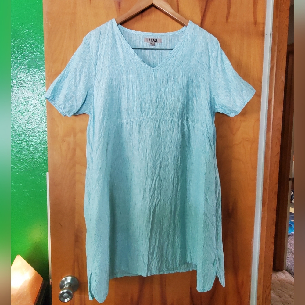 FLAX 100% linen shift dress tunic